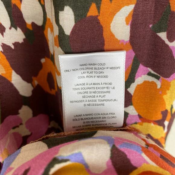 Velvet by Graham & Spencer Gracie Mini Dress Size Large Pink Yellow Burgundy - Picture 14 of 16